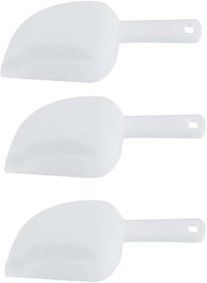 Zhuluck 3Pack Ice Cube Scoops - Clear Plastic Measuring Scoops for Sugar, Flour, Candy and Dessert - Ideal for Party Buffets and Weddings Ice Cream Scoops Specialty Tools and Gadgets - Image 1